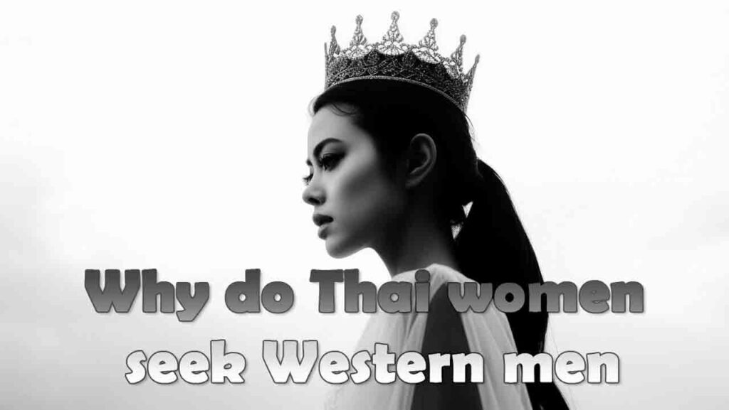 Thai woman smiling at Western man