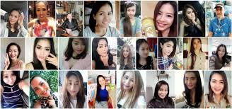 A collage of real Thai women profiles on ThaiKisses.com