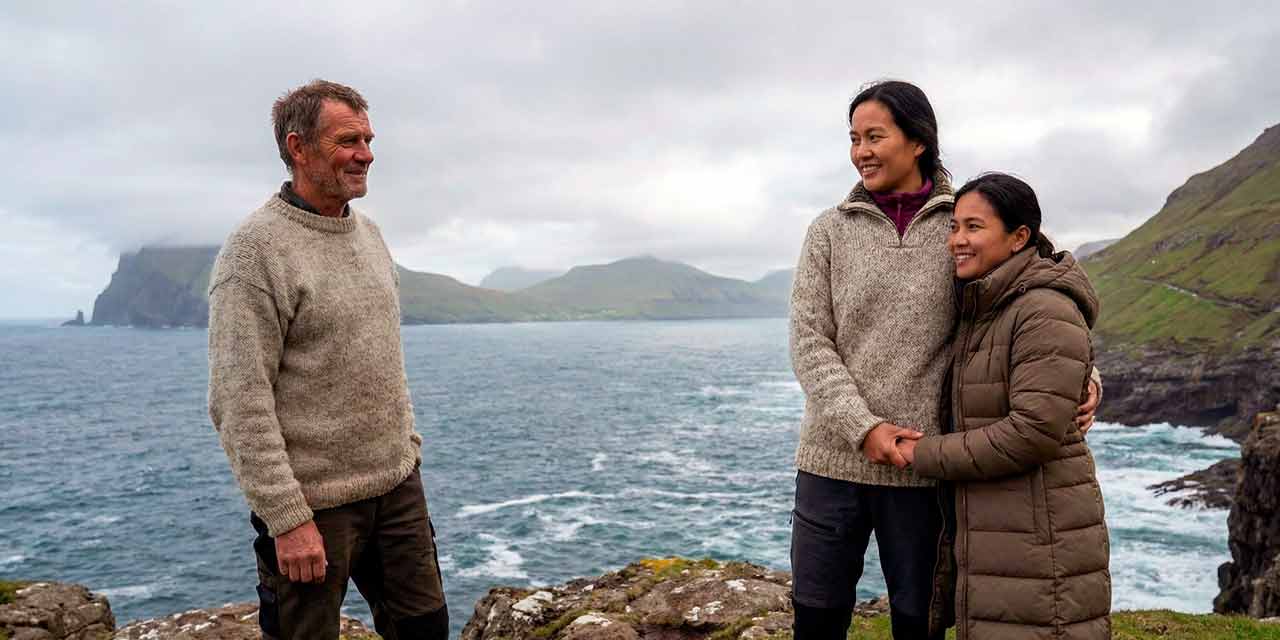 Dramatic coastal landscape of the Faroer Islands
