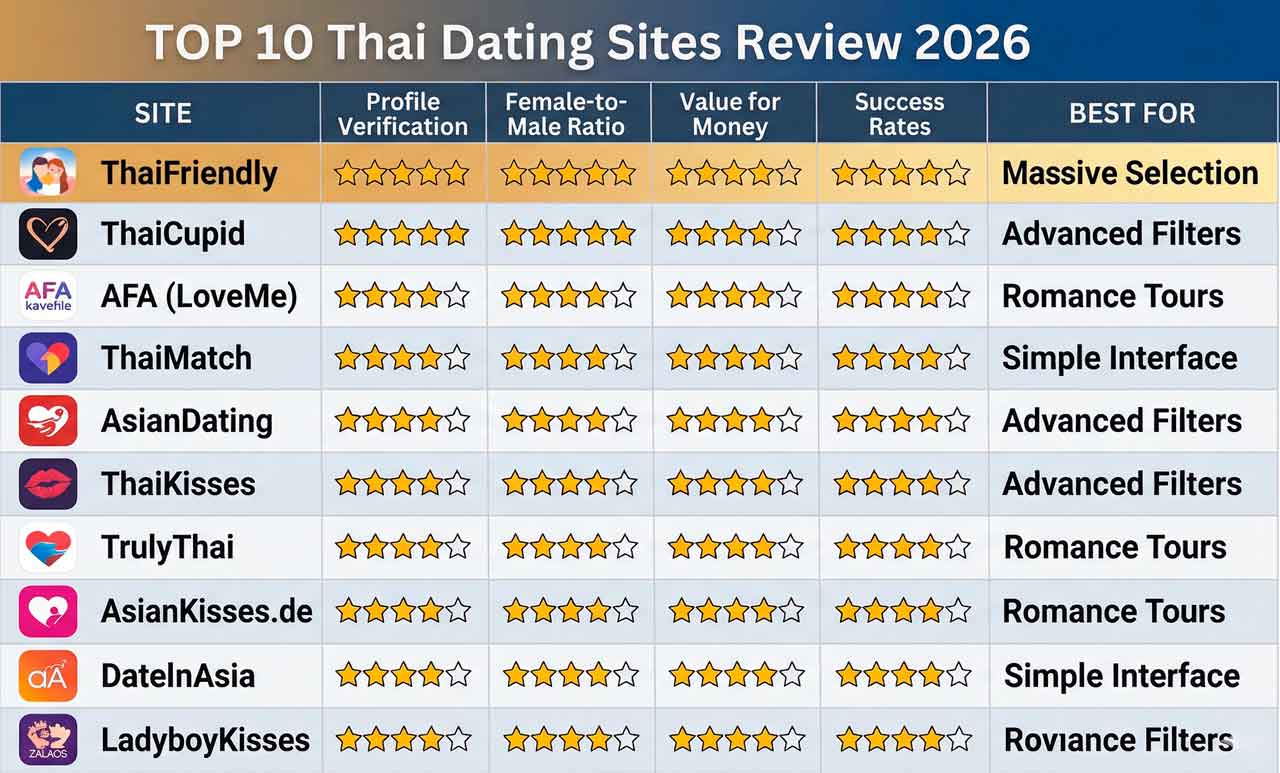 Reviewing the top 10 Thai dating sites