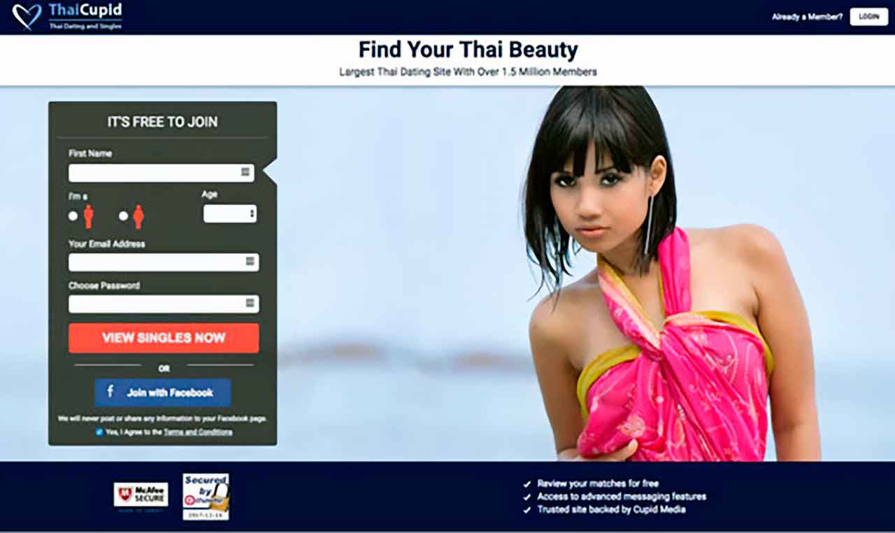 Top 10 Thai dating sites - ThaiCupid interface